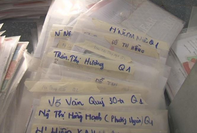 Hồ sơ cho người d&acirc;n vay của nh&oacute;m Thịnh Ảnh do C&ocirc;ng an Đắk Lắk cung cấp.