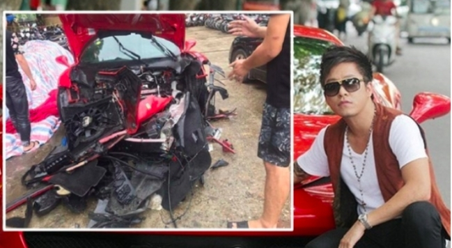 Tuấn Hưng n&oacute;i g&igrave; về vụ si&ecirc;u xe 16 tỉ gặp tai nạn dập n&aacute;t hết phần đầu