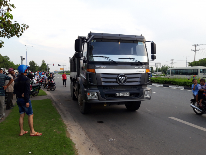 Hện trường vụ tai nạn.