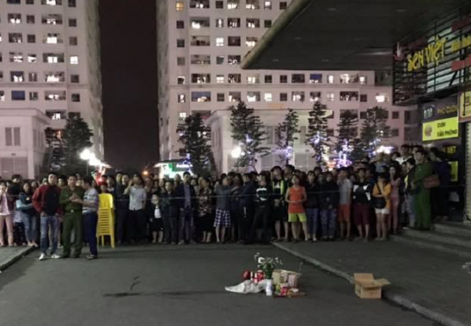 Hiện trường nơi xảy ra sự việc.