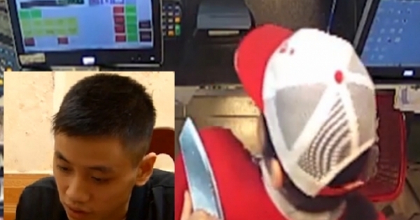 Clip - Nam thanh niên liều lĩnh vác dao vào siêu thị cướp tài sản giữa ban ngày