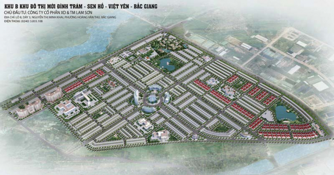 Phối cảnh khu B Khu đ&ocirc; thị mới Đ&igrave;nh Tr&aacute;m - Sen Hồ.