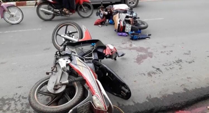 Hiện trường vụ tai nạn.