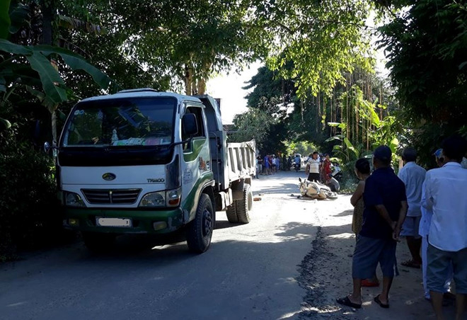 Hiện trường vụ tai nạn. Ảnh:&nbsp;Điền Quang.