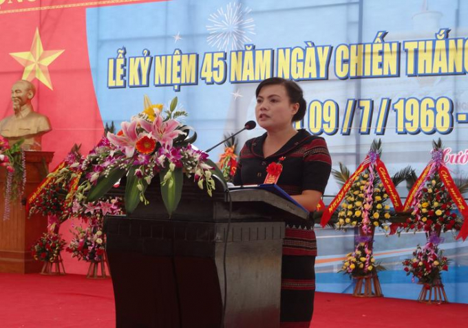 B&agrave; Hồ Thị Lệ H&agrave; - B&iacute; thư Huyện ủy, Chủ tịch HĐND huyện Hướng H&oacute;a, Quảng Trị.&nbsp;