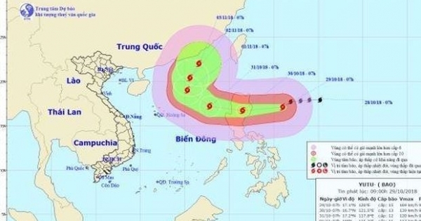 Bão Yutu mạnh cấp 12, di chuyển nhanh vào Biển Đông