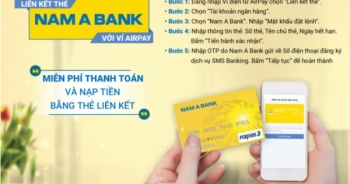 Liên kết tài khoản Nam A Bank với ví Airpay sẽ được nhận mã giảm giá 30% trên Shopee