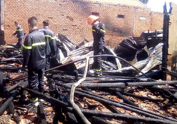 Hiện trường vụ hỏa hoạn.