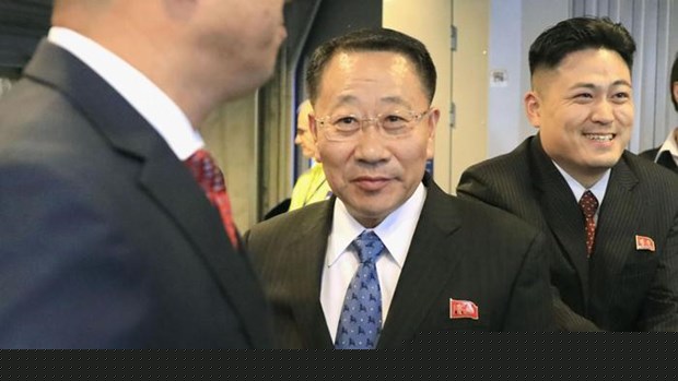Trưởng đoàn đàm phán Triều Tiên Kim Myong-gil. (Nguồn: Kyodo)