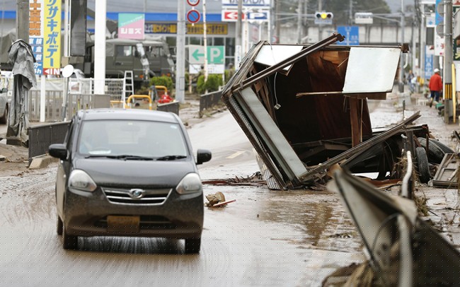Hậu quả bão Habigis. Ảnh: Time.