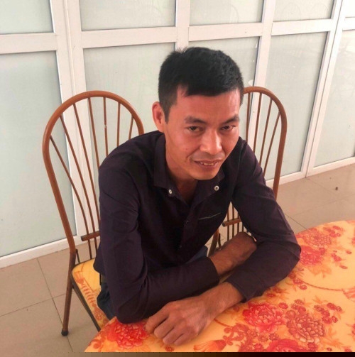 Đối tượng Lý Đình Vũ tại cơ quan Công an.