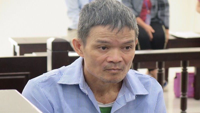 Bị cáo Hoà trong phiên xét xử.