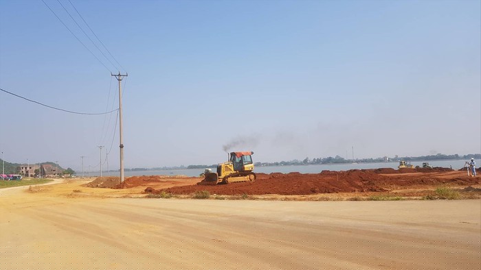 Gần 70ha hồ chứa nước phục vụ nông nghiệp bị san phẳng Ảnh: M.Đ