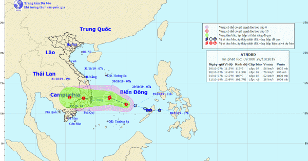 Ngày 30/10, áp thấp nhiệt đới mạnh lên thành bão