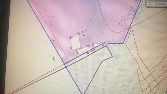 Phần đất của ông Trứ nằm gọn trong vùng có khoáng sản titan.