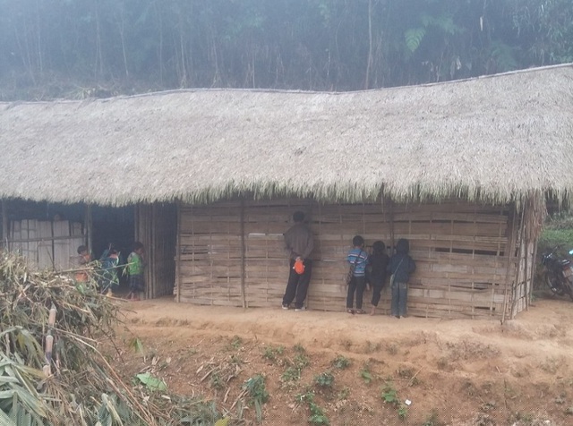 Điểm trường Huổi Khon trước khi được xây dựng lại.