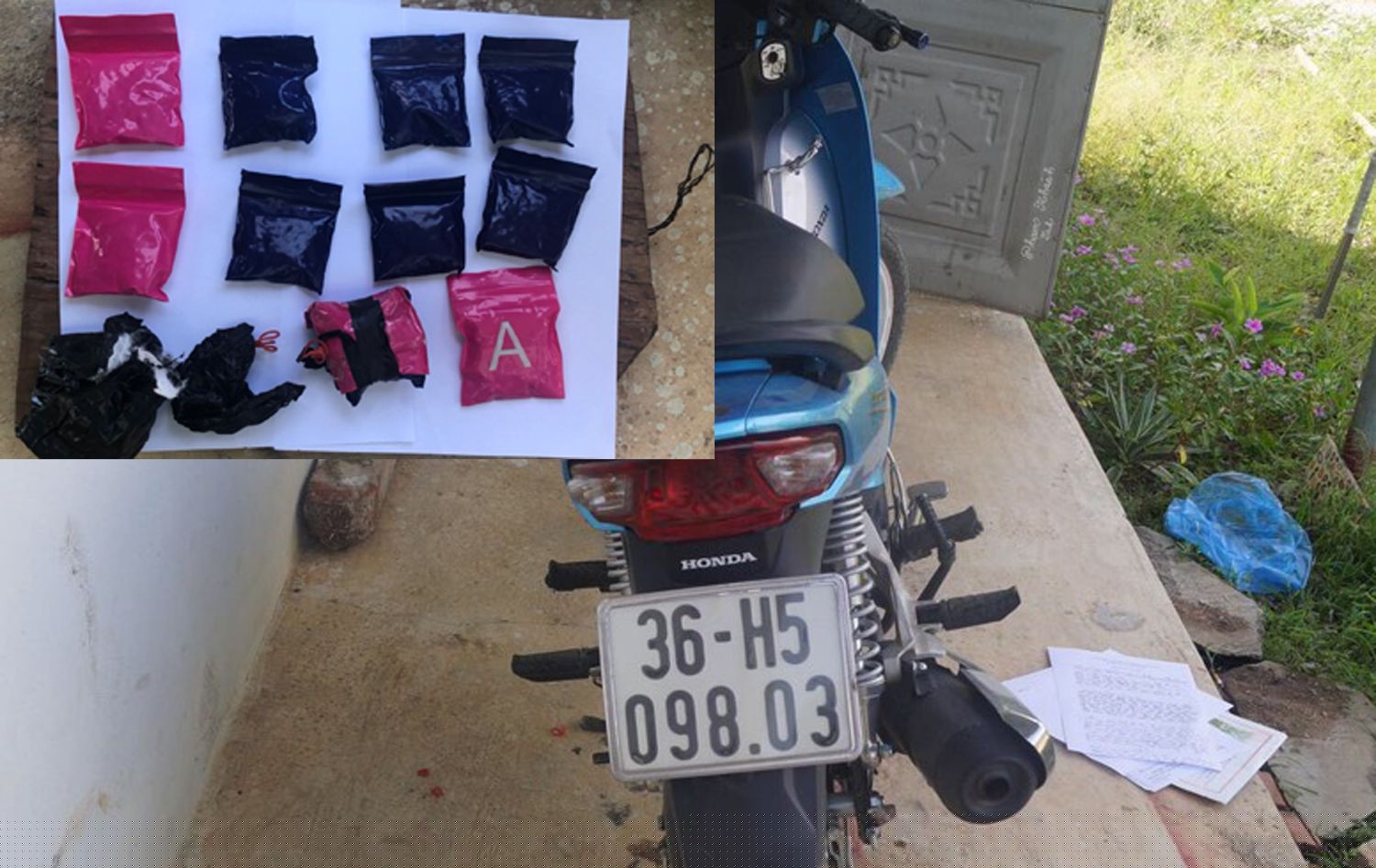 Tang vật và phương tiện mà lực lượng Công an thu giữ