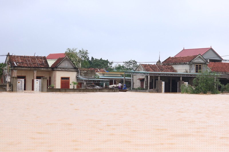  Xã Tân Ninh, huyện Quảng Ninh bị ngập khá sâu