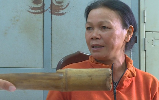 H'Lhơt tại c&ocirc;ng an. Ảnh:&nbsp;S.Đ.