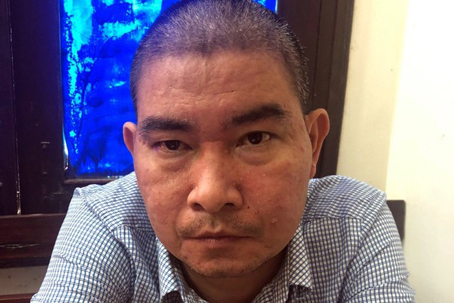 Đối tượng Mạnh tại cơ quan Công an.