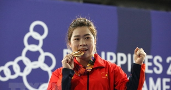 Cô gái dân tộc Giáy giành huy chương Vàng Cử tạ thế giới