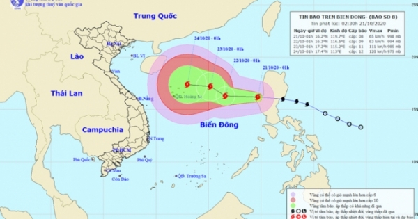 Thời tiết ngày 21/10: Bão Saudel có khả năng mạnh thêm, biển động rất mạnh