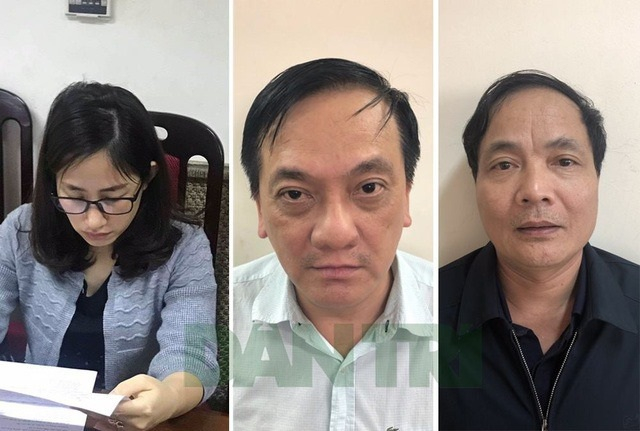 Các bị cáo Lê Thị Vân Anh, Trần Lục Lang, Kiều Đình Hòa.