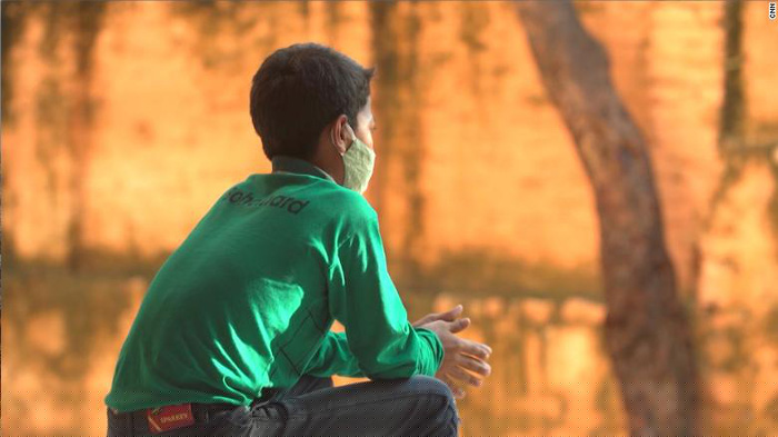 Majeep (tên giả) , một trong những trẻ em được cảnh sát giải cứu tại Jaipur (Ấn Độ) ngày 21/8/2020 