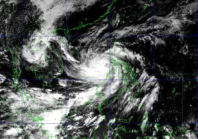 Ảnh mây vệ tinh bão số 9 - Nguồn: Trung tâm Dự báo khí tượng thủy văn Quốc gia