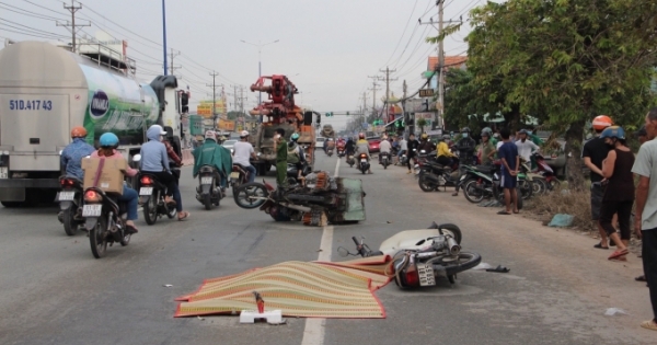 Bình Dương: Một người tử vong sau tai nạn liên hoàn trên Quốc lộ 13