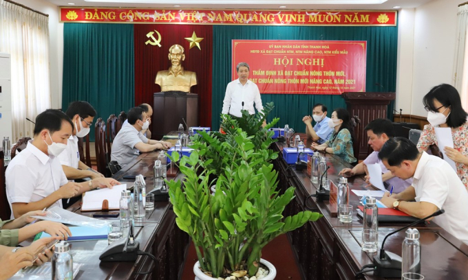 Đồng chí Lê Đức Giang – Phó Chủ tịch UBND tỉnh, Chủ tịch Hội đồng thẩm định phát biểu kết luận hội nghị. (Ảnh: Cổng thông tin Thanh Hóa)