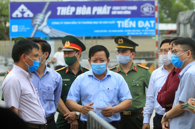 Lãnh đạo TP Hải Phòng kiểm tra Chốt kiểm soát dịch bệnh COVID-19 liên ngành tại khu vực chân cầu Nghìn - Quốc lộ 10.