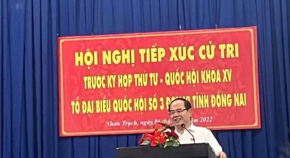 Cử tri Long Thành - Nhơn Trạch quan tâm đến các dự án lớn, tình trạng giáo viên bác sĩ nghỉ việc