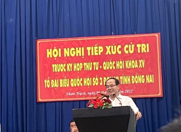 Cử tri Long Thành - Nhơn Trạch quan tâm đến các dự án lớn, tình trạng giáo viên bác sĩ nghỉ việc