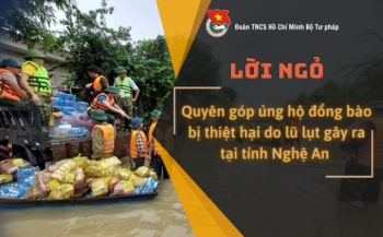 Thanh niên Bộ Tư pháp quyên góp ủng hộ đồng bào miền Trung