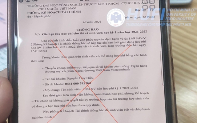 Cảnh báo sinh viên 'lừa' phụ huynh đóng học phí cho kẻ giả mạo
