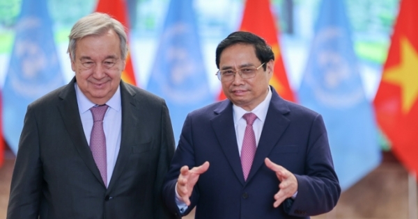 Chùm ảnh: Thủ tướng Phạm Minh Chính tiếp Tổng Thư ký Liên hợp quốc