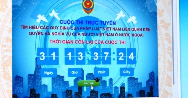 Hàng nghìn người tham dự cuộc thi trực tuyến tìm hiểu quyền và nghĩa vụ của người Việt Nam ở nước ngoài