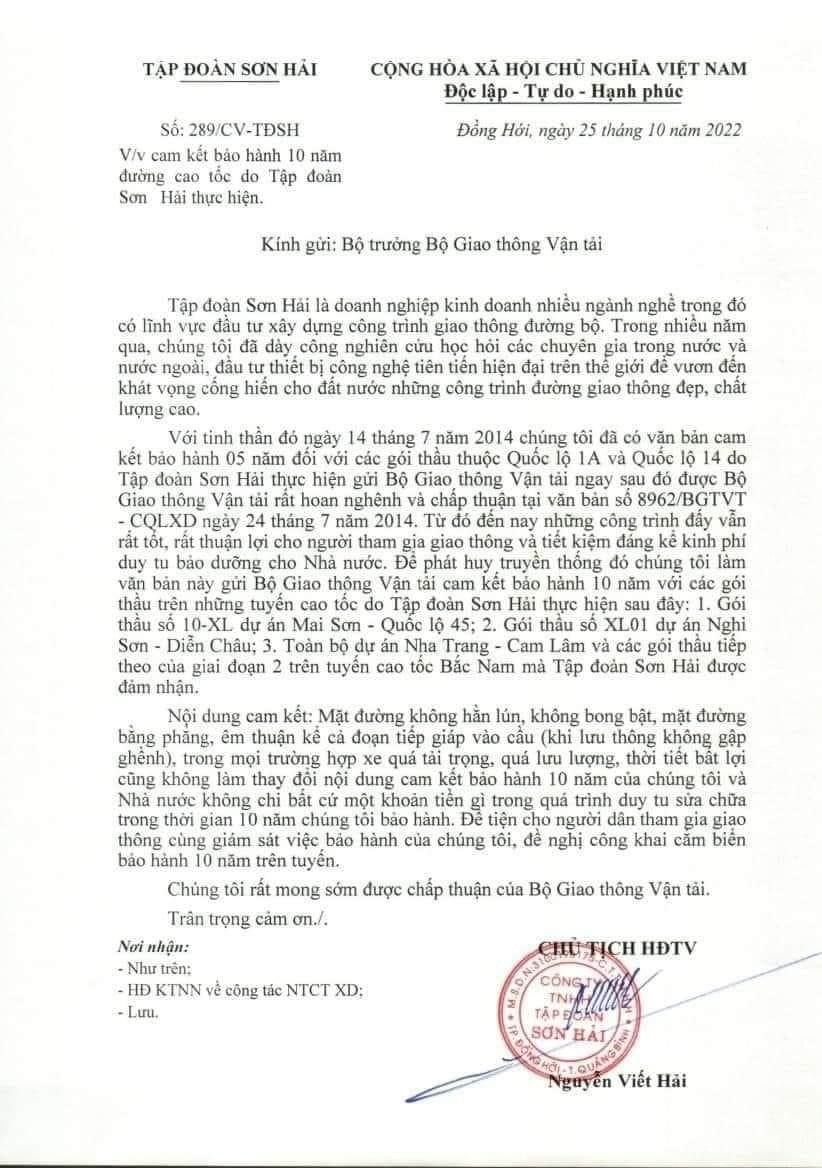 Bộ GTVT n&oacute;i g&igrave; về đề xuất 'chơi trội' bảo h&agrave;nh đường 10 năm của một nh&agrave; thầu? ảnh 1