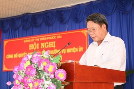 Ông Tạ Văn Bửu - Chủ tịch UBND Huyện Đất đỏ Nhiệm kỳ 2015-2020.