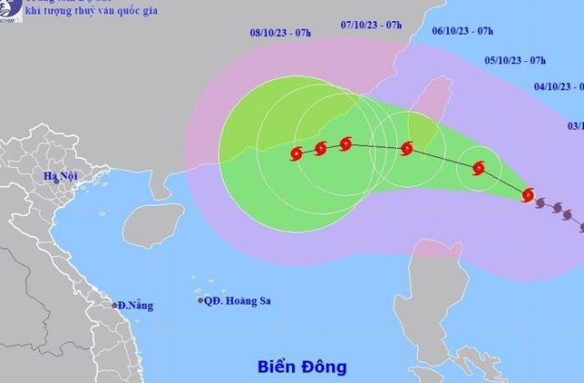 Bão KOINU có gió giật cấp 15 sắp đi vào Biển Đông