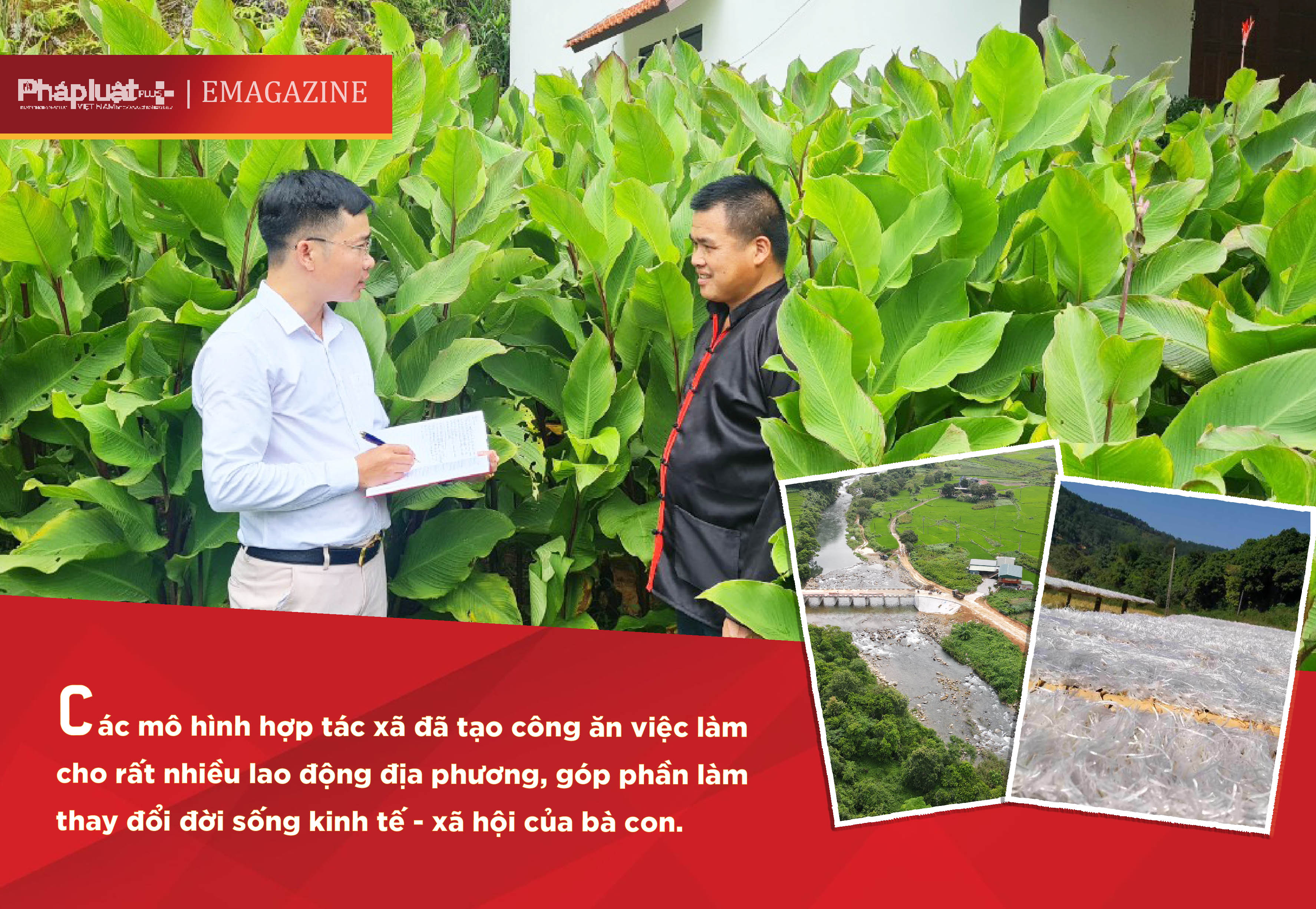 Ph&oacute;ng vi&ecirc;n trao đổi với anh La A Nồng - Gi&aacute;m đốc Hợp t&aacute;c x&atilde; Ph&aacute;t triển Đ&igrave;nh Trung.