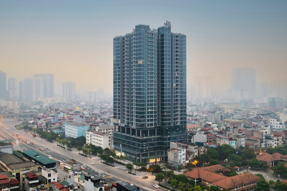 Toà nhà The Nine, địa chỉ số 9 Phạm Văn Đồng, phường Mai Dịch, quận Cầu Giấy, Hà Nội. Ảnh: Công ty Cổ phần Bất động sản Toàn Cầu