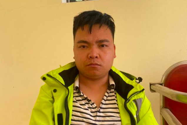 Đối tượng Bùi Văn Thái tại cơ quan điều tra.