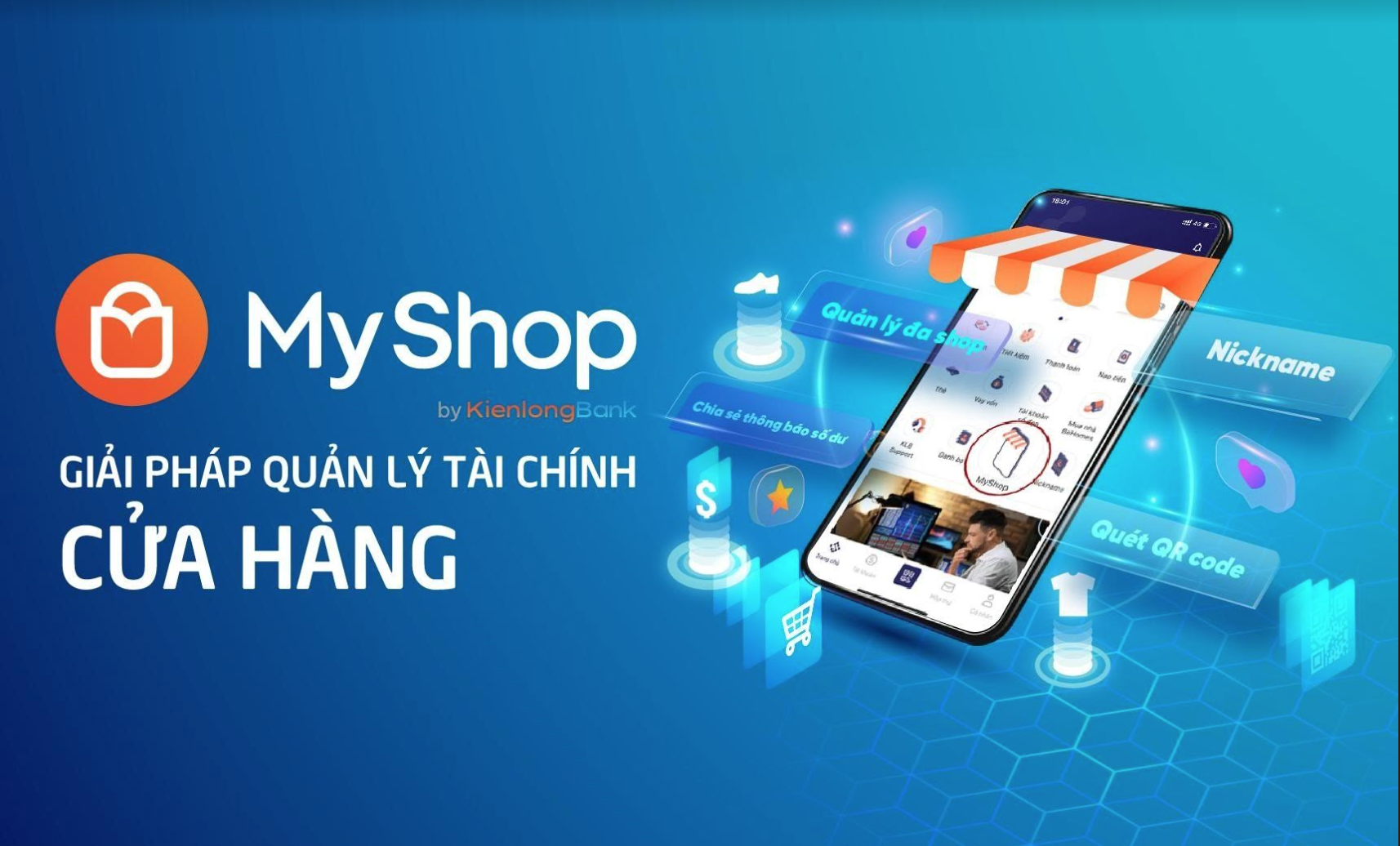 MyShop - Bộ giải pháp Quản lý tài chính dành cho các chủ cửa hàng của KienlongBank