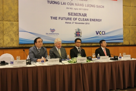 Đại diện l&atilde;nh đạo hai nước Việt Nam v&agrave; Iceland tại Hội thảo (Ảnh: NP)