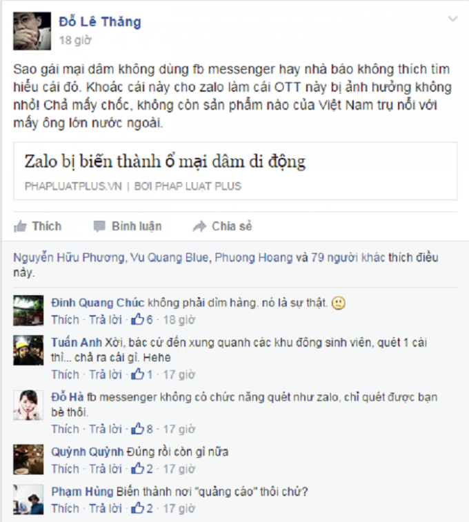 C&aacute;c th&agrave;nh vi&ecirc;n tham gia comment (b&igrave;nh luận) về b&agrave;i b&aacute;o