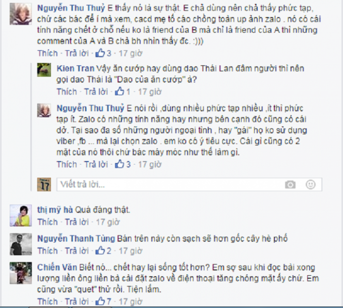 C&aacute;c th&agrave;nh vi&ecirc;n tham gia comment (b&igrave;nh luận) về b&agrave;i b&aacute;o&nbsp;&nbsp;