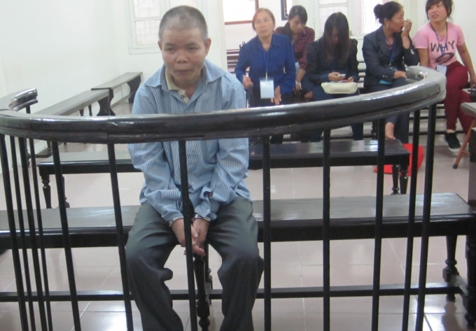 Nguyễn Văn Trọng trong phi&ecirc;n t&ograve;a x&eacute;t xử s&aacute;ng nay ( Ảnh: Duy Khương)