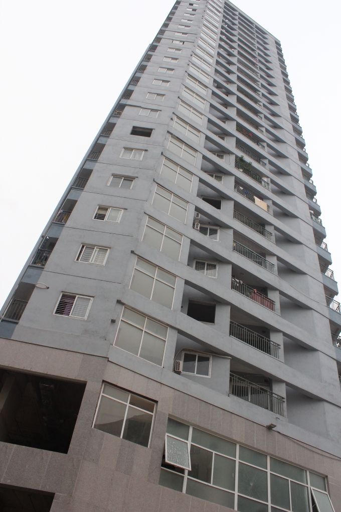 T&ograve;a nh&agrave; CT2 nơi xảy ra vụ tai nạn thương t&acirc;m